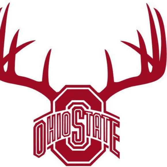 Vinyl Decal for Window - The Ohio State University Logo, Antlers - Picture 1 of 2